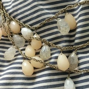 Anthropologie Jewelry - Anthropologie crystal and peach necklace Anthropologie Jewelry - Anthropologie crystal and peach necklace